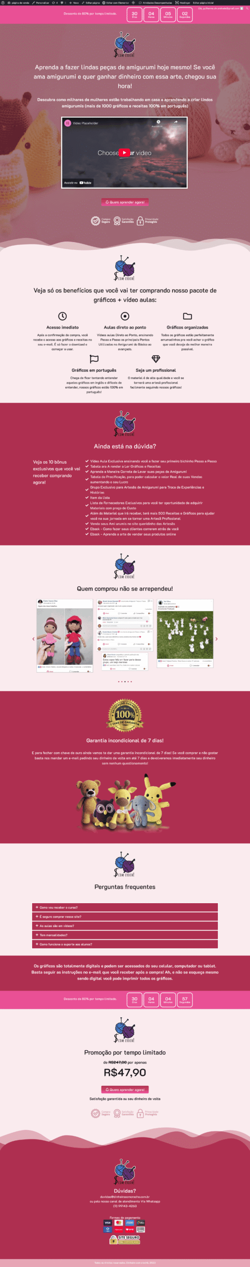 Landing Page Amigurumi